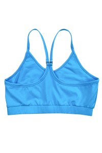 訂做藍色瑜伽運動套裝  設計緊身運動服  運動服供應商 女裝 WTV183 側面照
